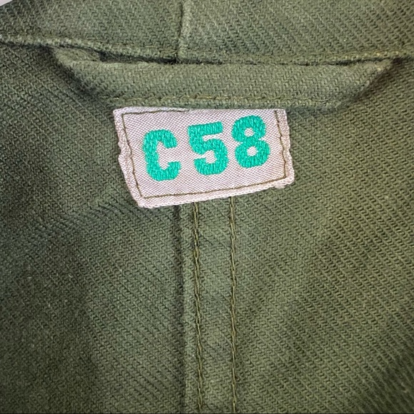 Green Army Military Button Down Shirt / Jacket - Picture 5 of 8